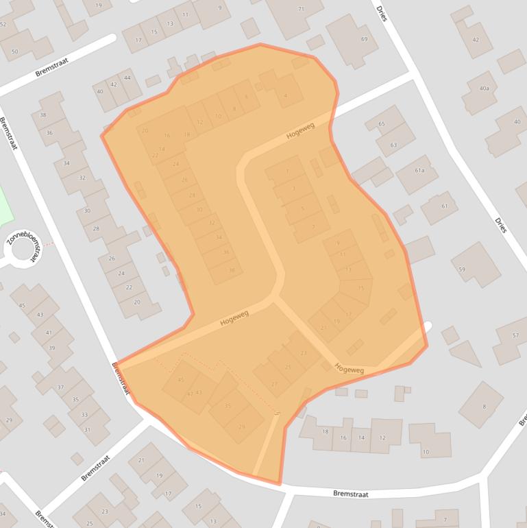 Kaart van postcodegebied 6561WC.