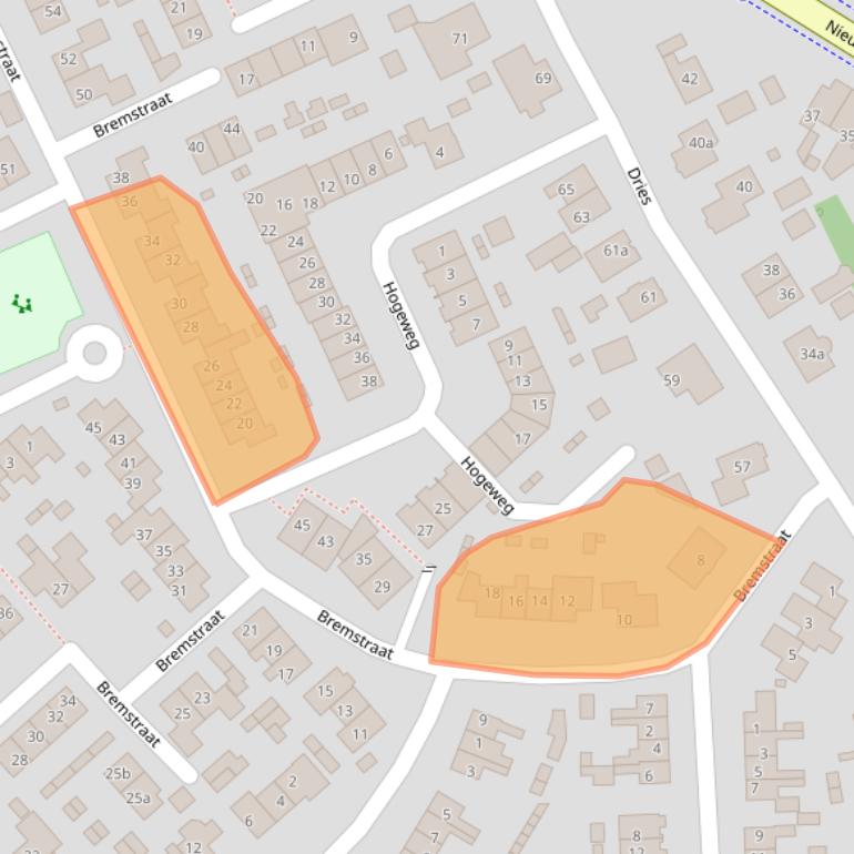 Kaart van postcodegebied 6561WE.