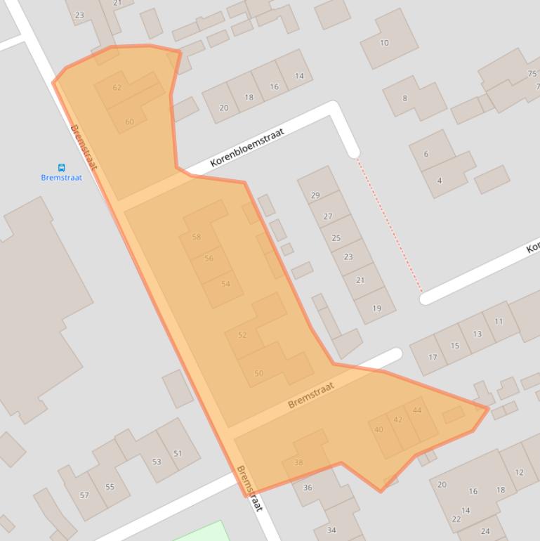 Kaart van postcodegebied 6561WG.