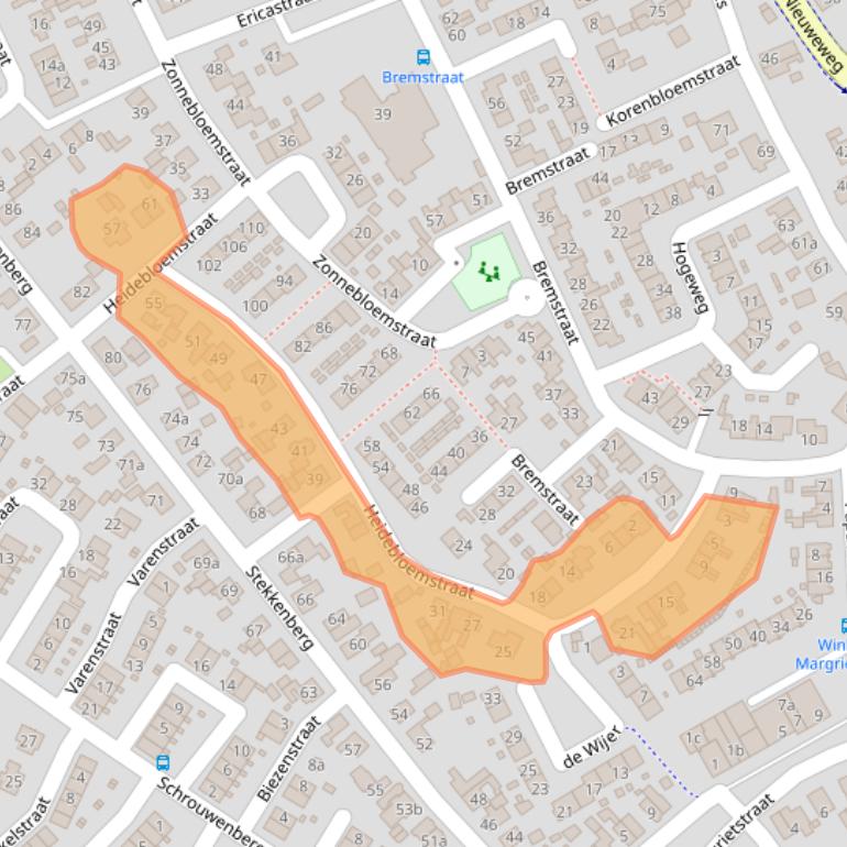 Kaart van postcodegebied 6561WP.