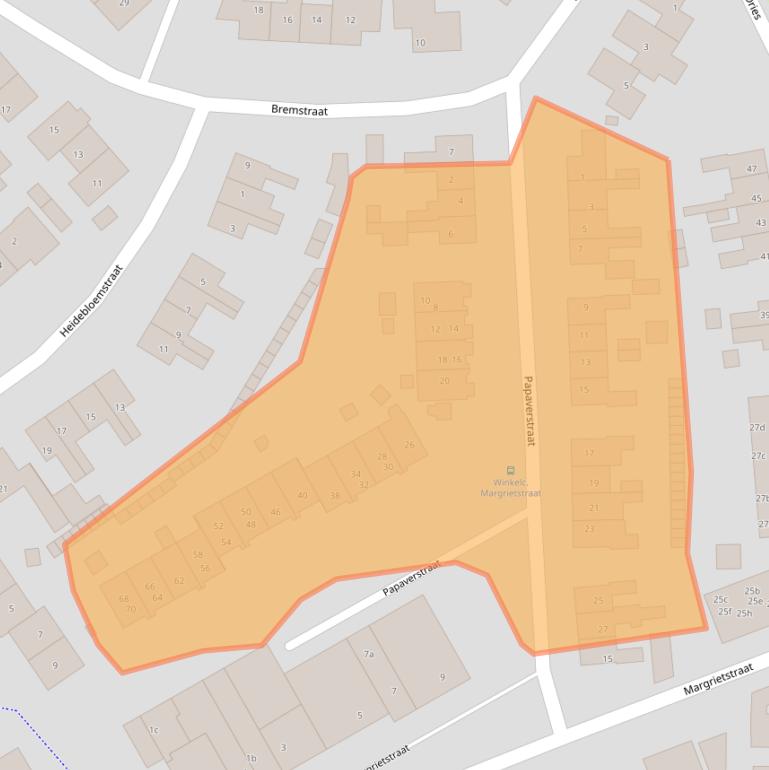 Kaart van postcodegebied 6561WR.