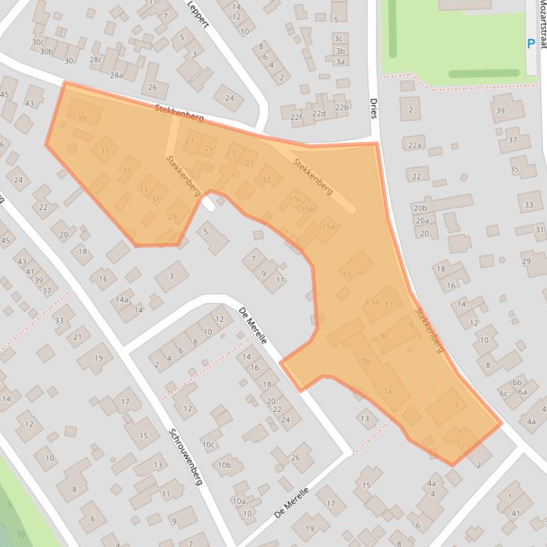 Kaart van postcodegebied 6561XE.