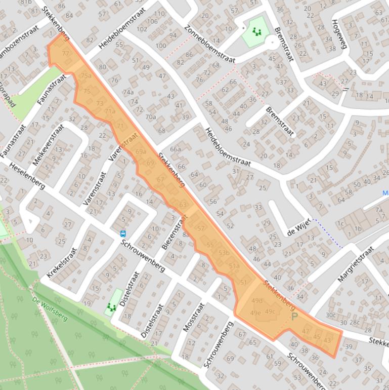 Kaart van postcodegebied 6561XG.