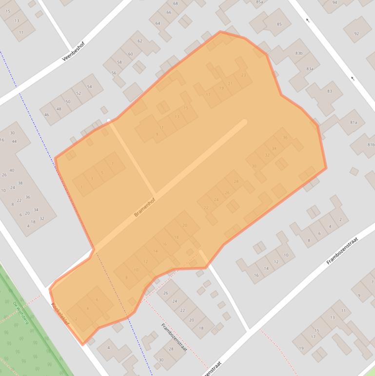 Kaart van postcodegebied 6561ZC.