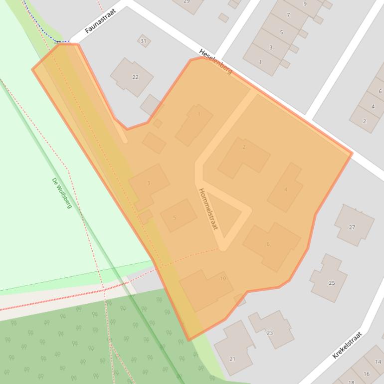 Kaart van postcodegebied 6561ZH.