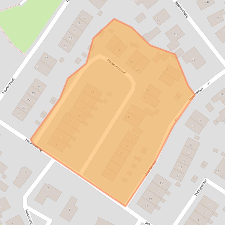 Kaart van postcodegebied 6561ZK.