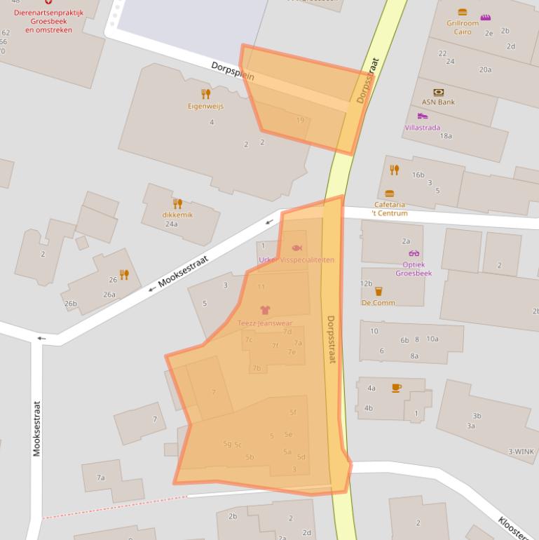 Kaart van postcodegebied 6562AA.