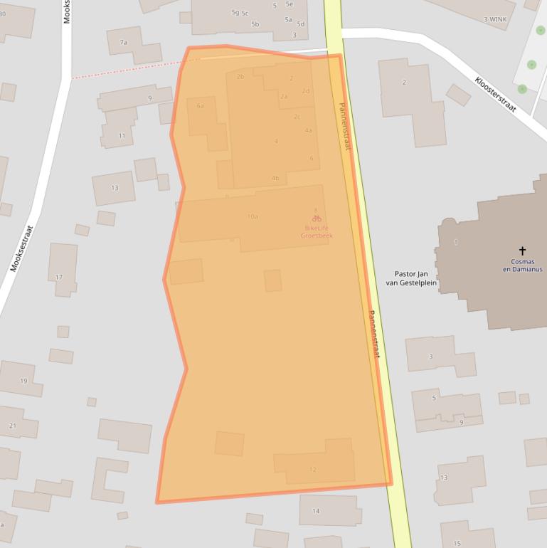 Kaart van postcodegebied 6562AD.