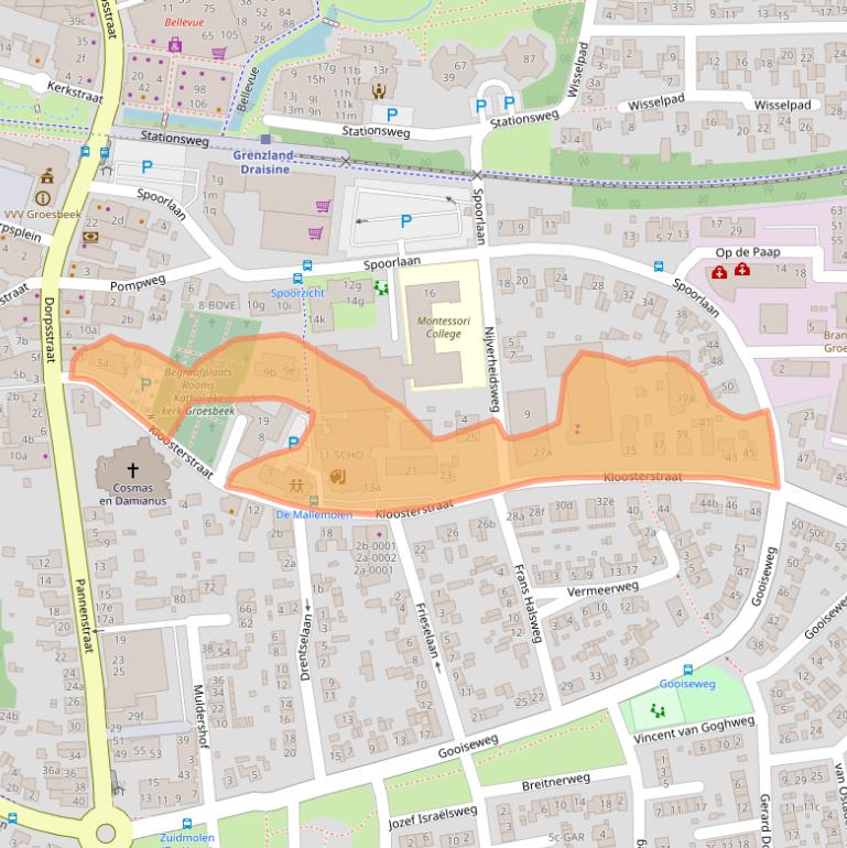 Kaart van postcodegebied 6562AT.