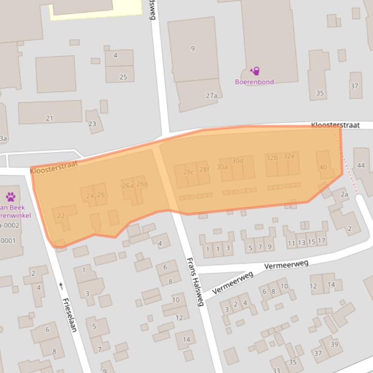 Kaart van postcodegebied 6562AX.