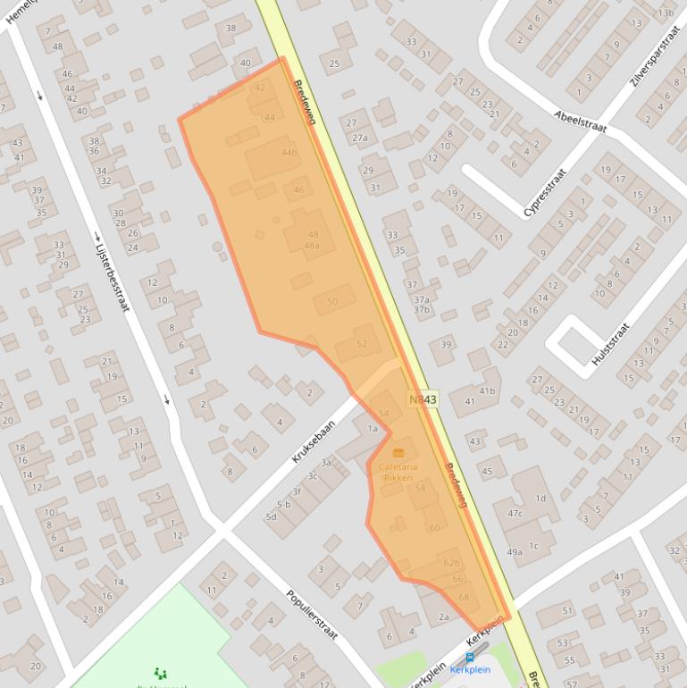 Kaart van postcodegebied 6562DG.