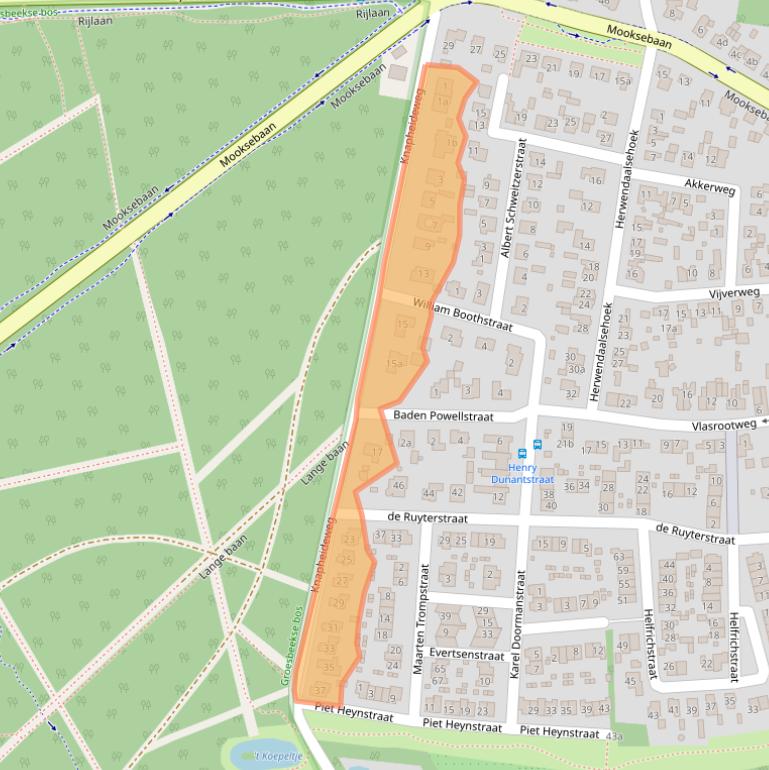 Kaart van postcodegebied 6562DP.