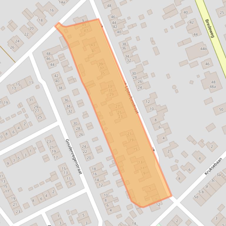 Kaart van postcodegebied 6562ED.