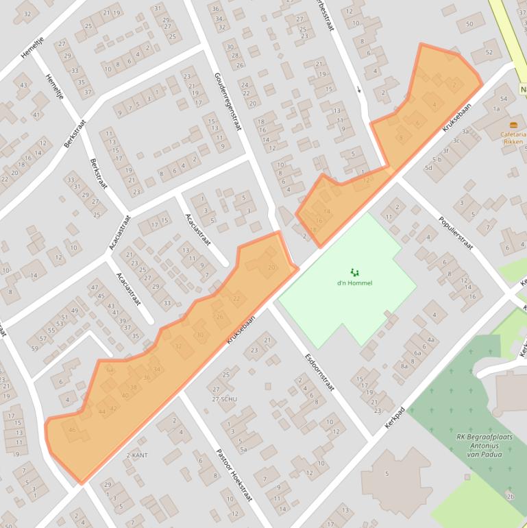 Kaart van postcodegebied 6562ET.