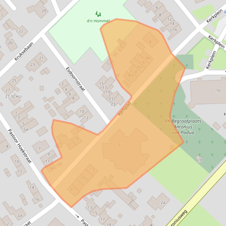 Kaart van postcodegebied 6562GA.