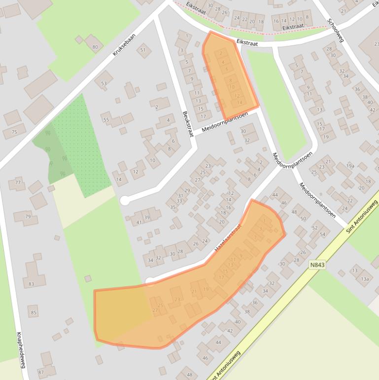 Kaart van postcodegebied 6562GH.