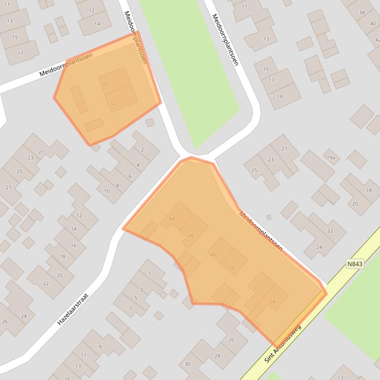 Kaart van postcodegebied 6562GJ.