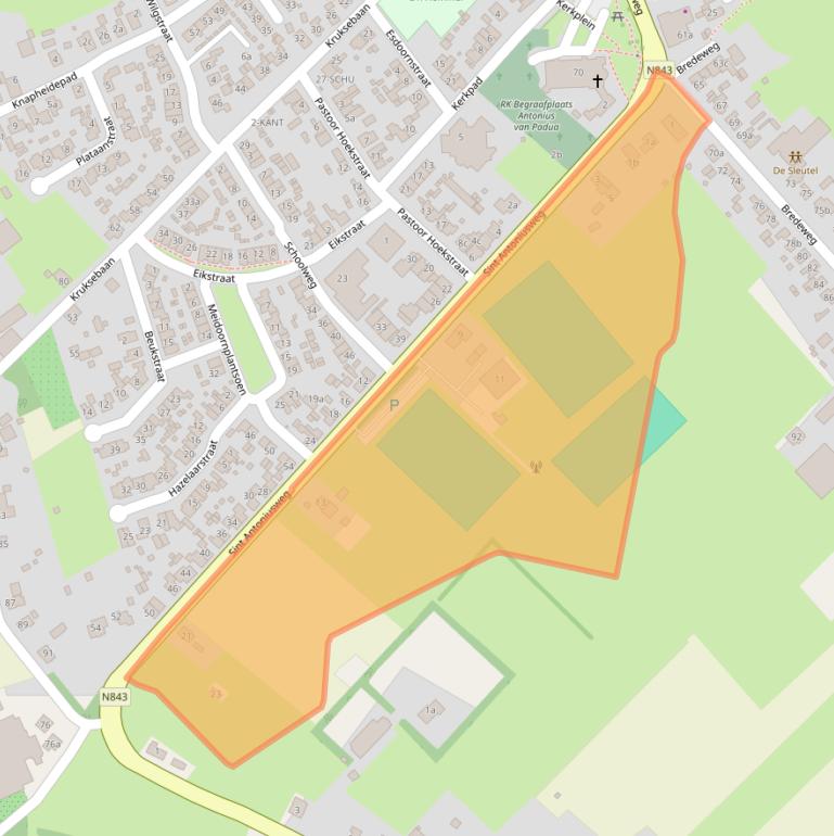 Kaart van postcodegebied 6562GL.