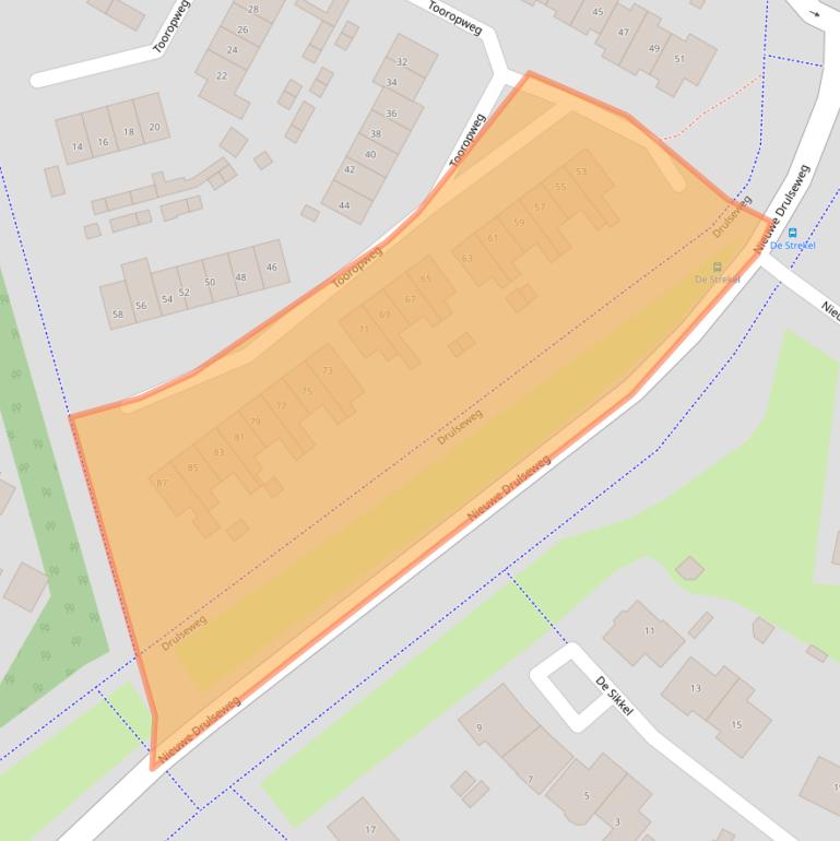 Kaart van postcodegebied 6562JD.