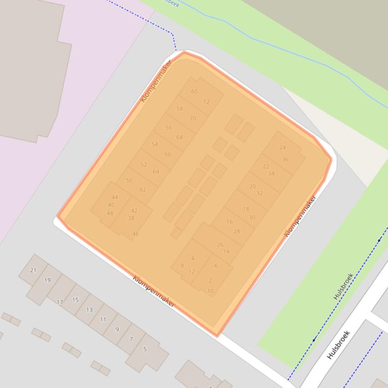 Kaart van postcodegebied 6562JS.