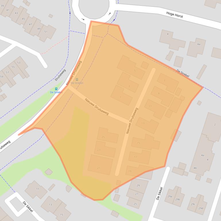 Kaart van postcodegebied 6562KA.