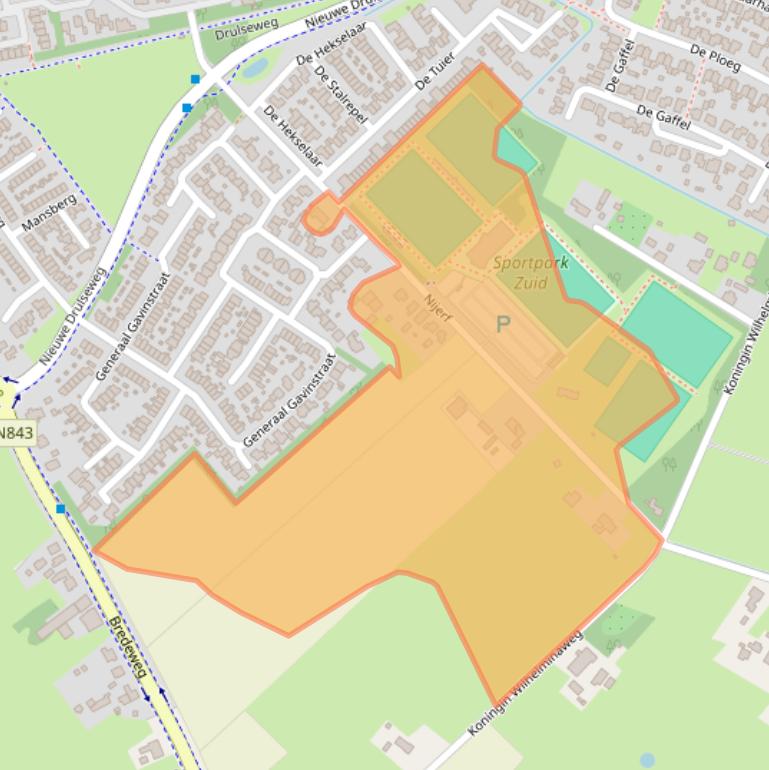 Kaart van postcodegebied 6562KW.
