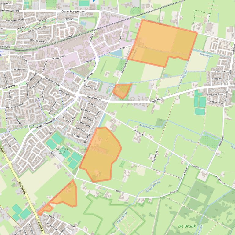 Kaart van postcodegebied 6562KZ.