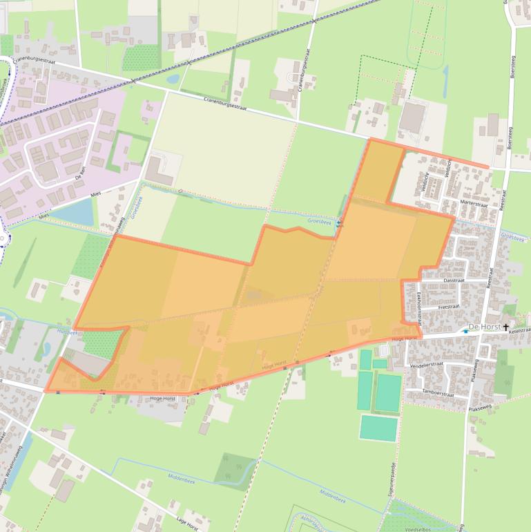 Kaart van postcodegebied 6562LB.