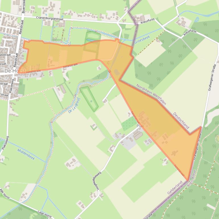 Kaart van postcodegebied 6562LG.