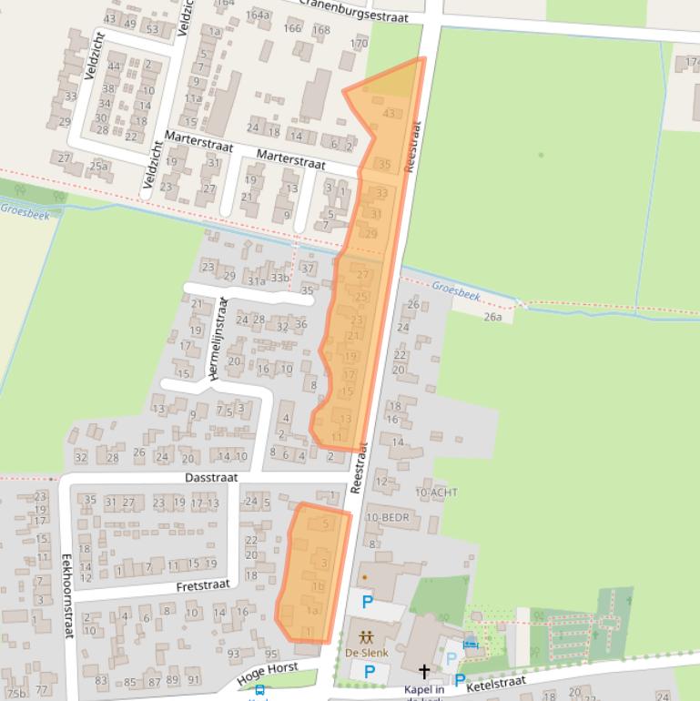 Kaart van postcodegebied 6562LJ.