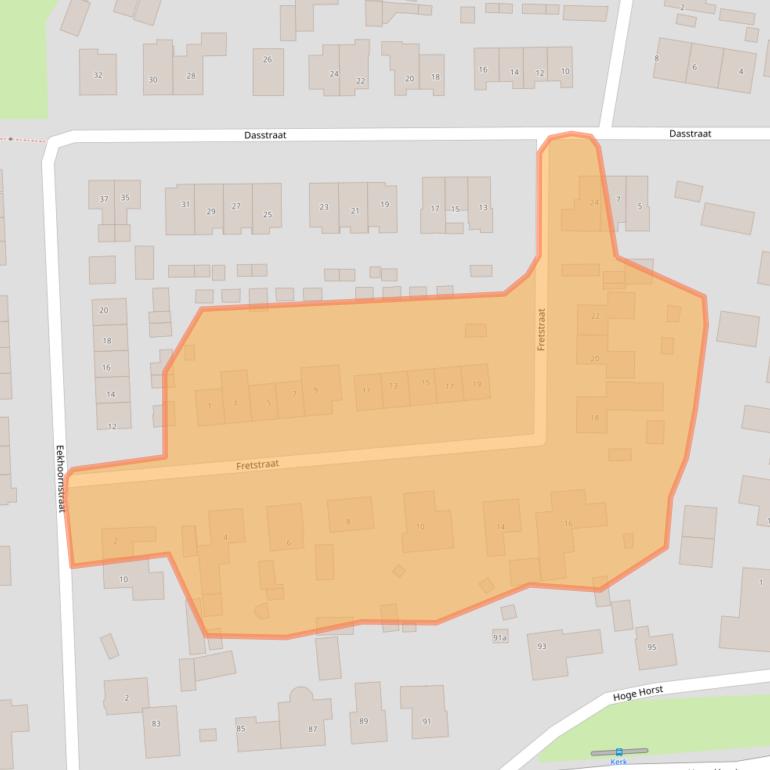 Kaart van postcodegebied 6562LN.