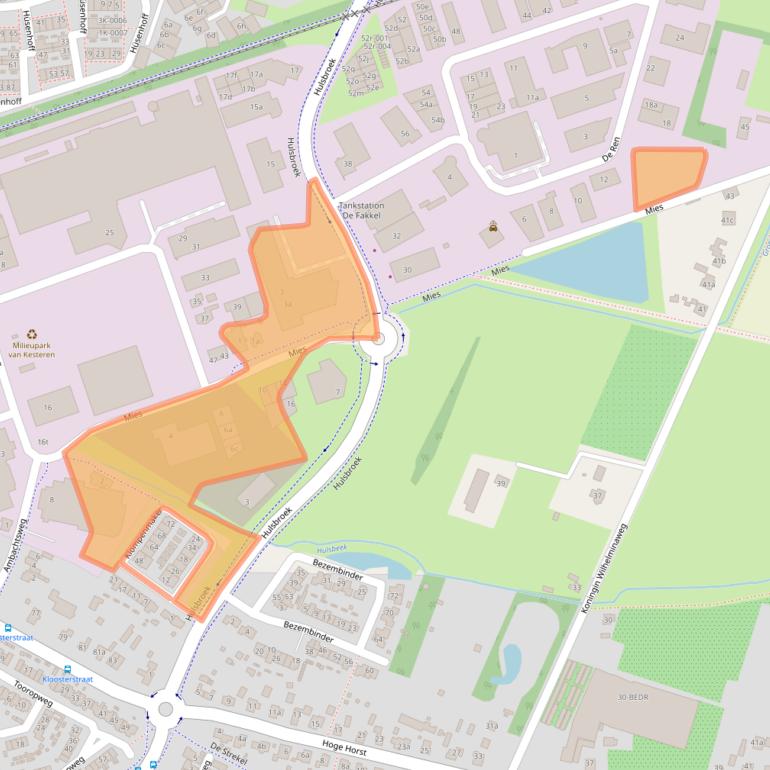 Kaart van postcodegebied 6562LZ.