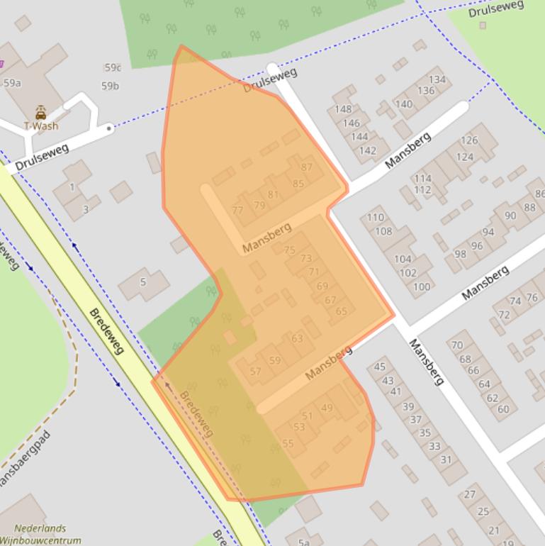 Kaart van postcodegebied 6562MB.