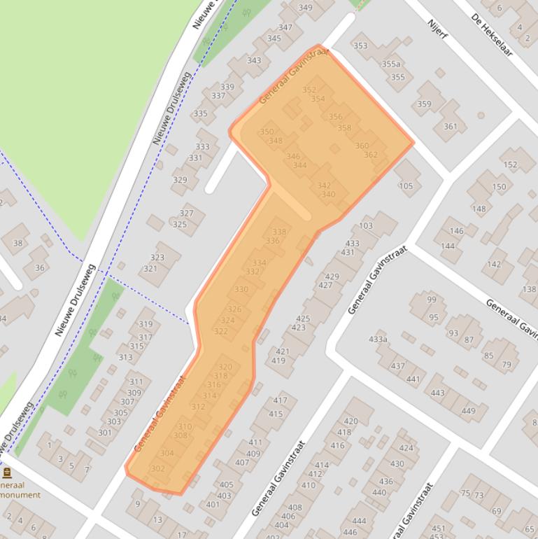 Kaart van postcodegebied 6562MR.