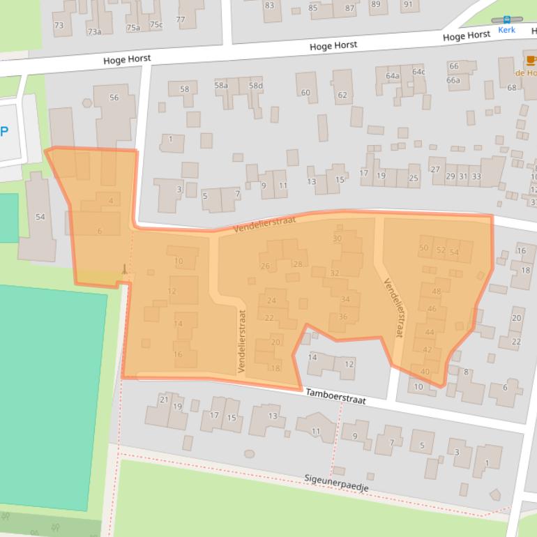 Kaart van postcodegebied 6562NB.