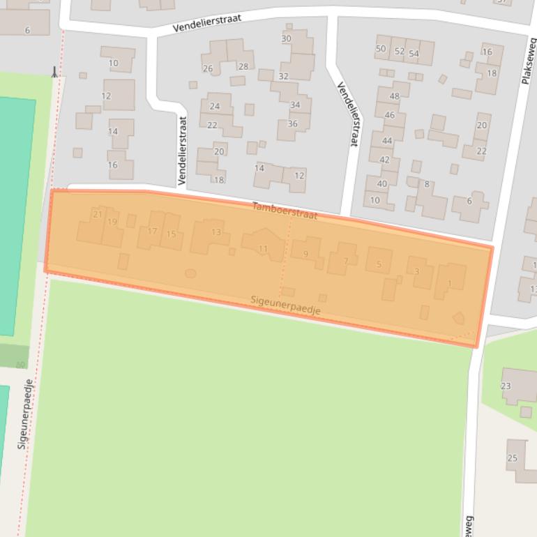 Kaart van postcodegebied 6562NC.