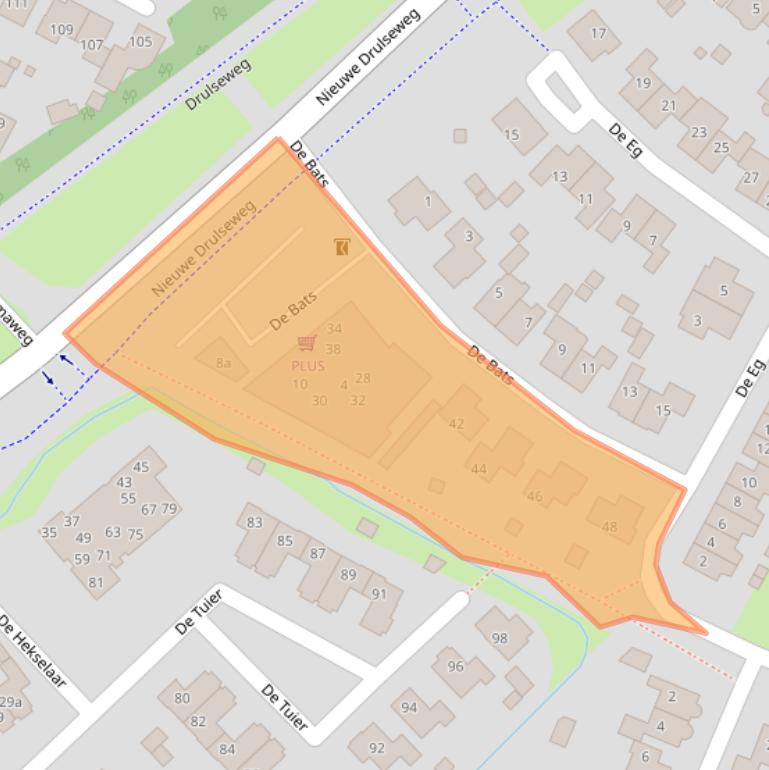 Kaart van postcodegebied 6562PB.