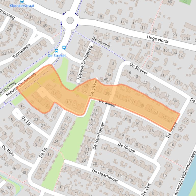 Kaart van postcodegebied 6562PE.