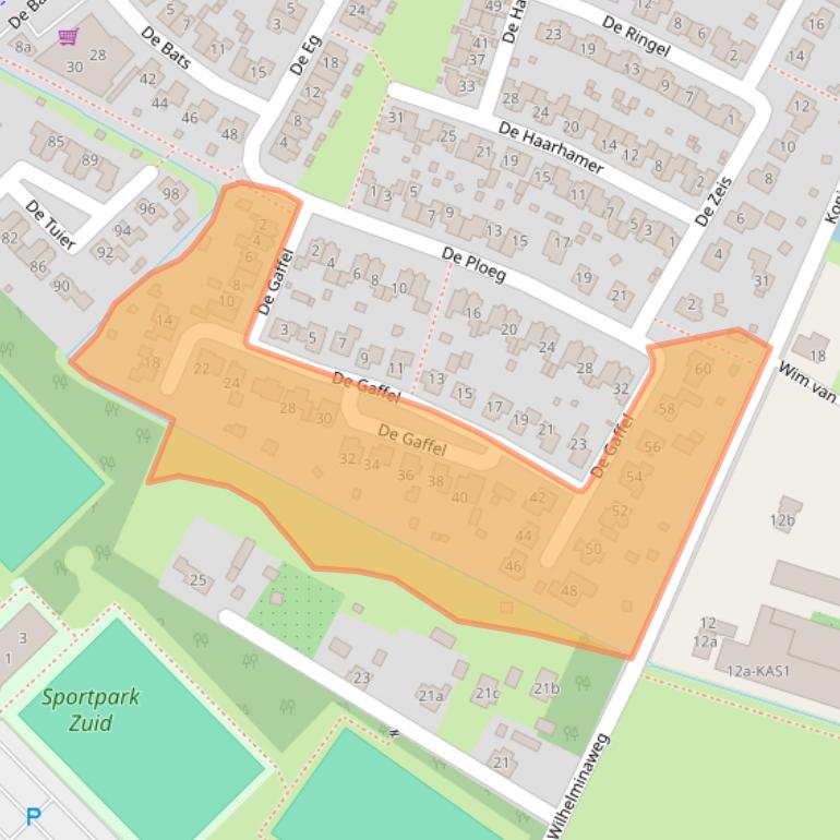 Kaart van postcodegebied 6562PL.