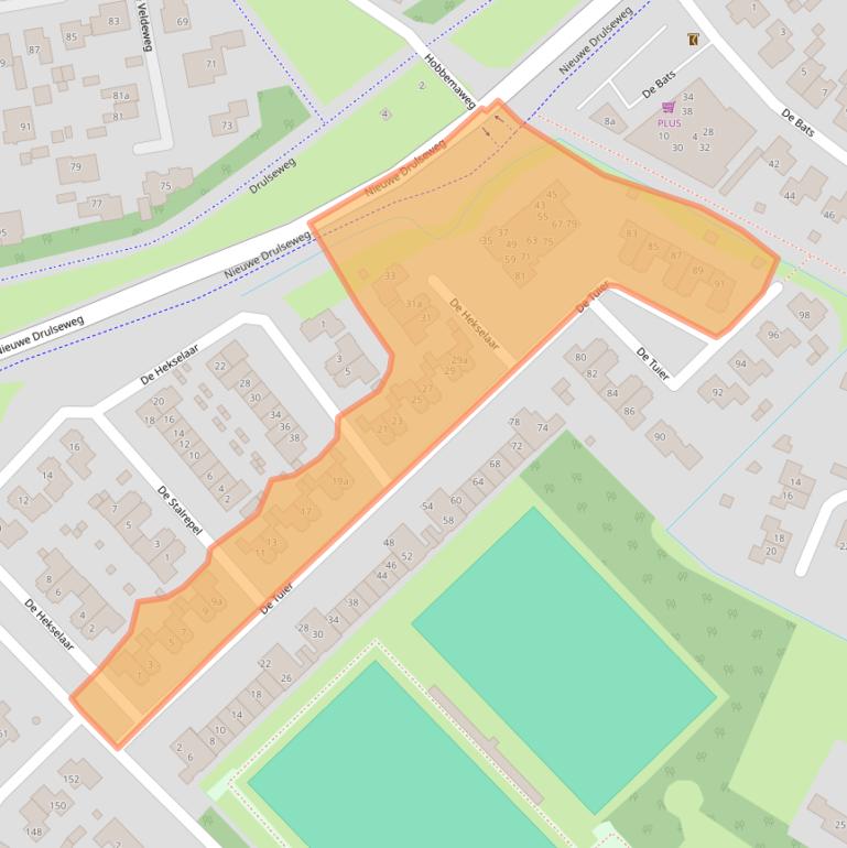 Kaart van postcodegebied 6562RA.