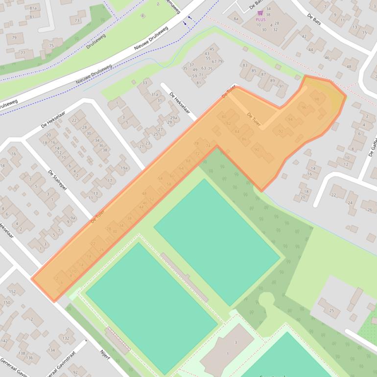 Kaart van postcodegebied 6562RB.