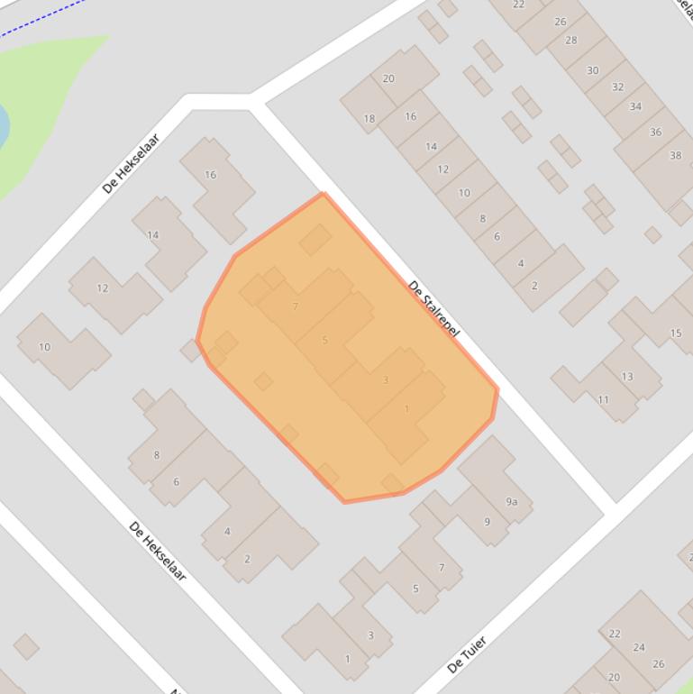 Kaart van postcodegebied 6562RE.