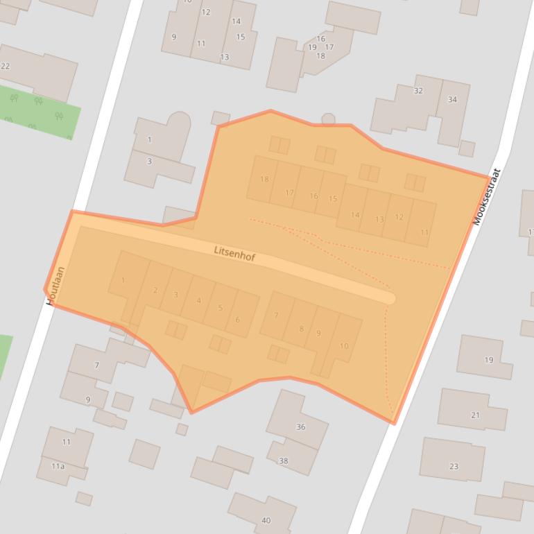 Kaart van postcodegebied 6562VB.