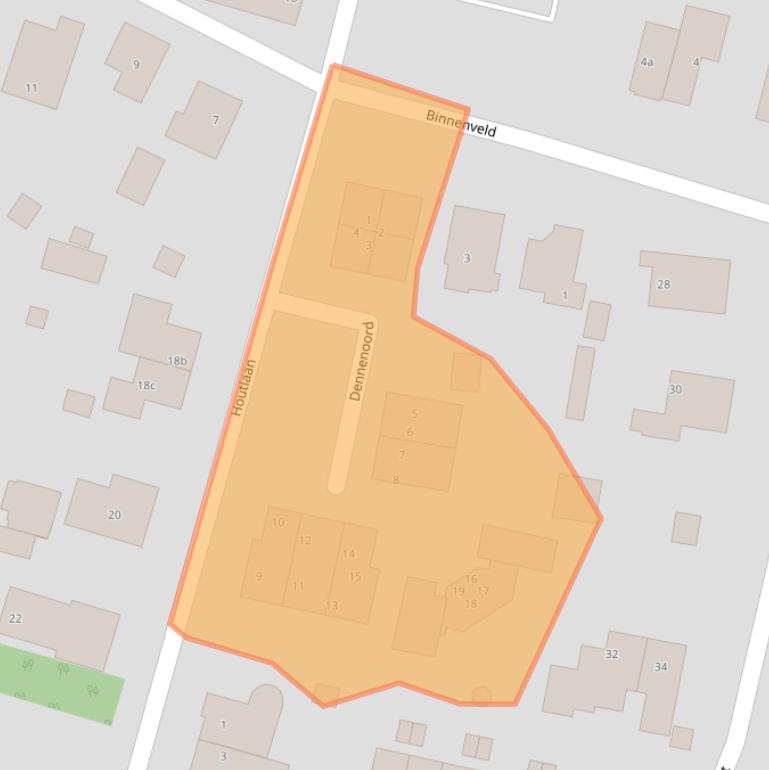 Kaart van postcodegebied 6562VC.