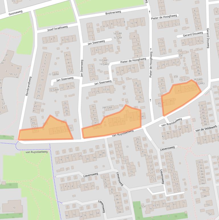 Kaart van postcodegebied 6562XD.