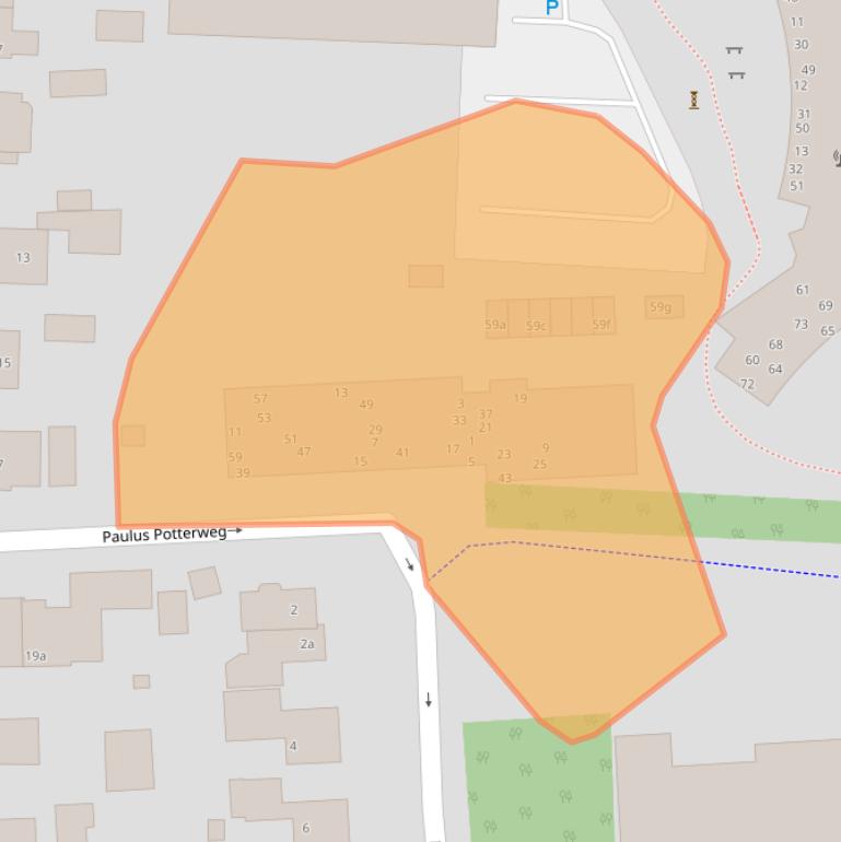 Kaart van postcodegebied 6562XJ.