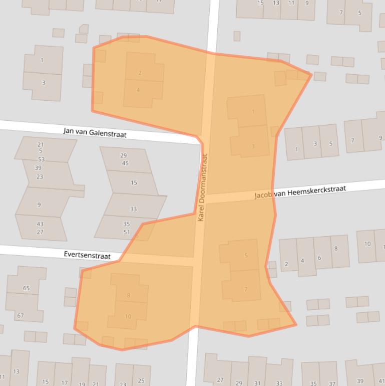 Kaart van postcodegebied 6562ZA.