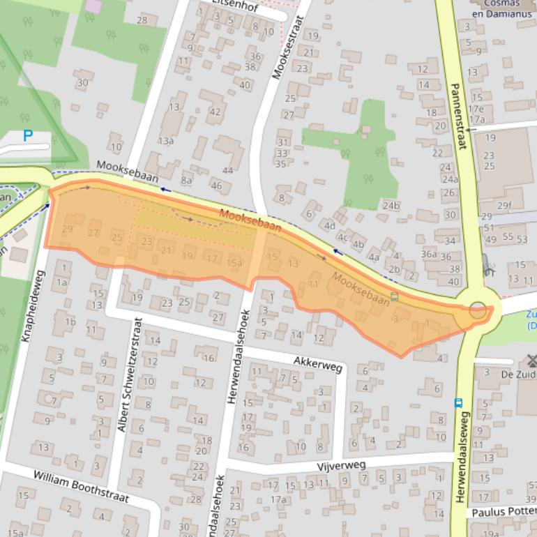 Kaart van postcodegebied 6562ZR.