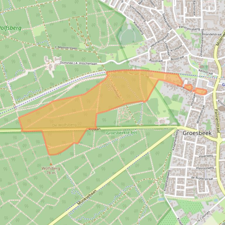 Kaart van postcodegebied 6562ZX.