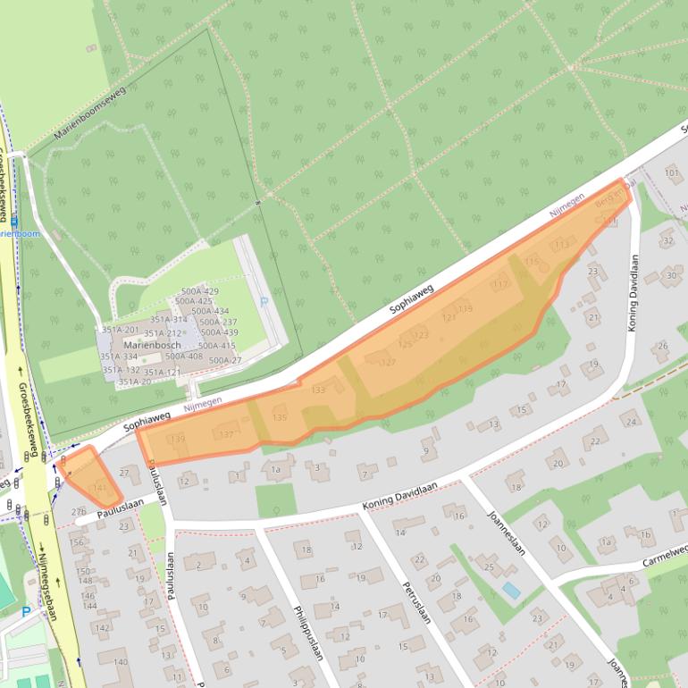 Kaart van postcodegebied 6564AB.